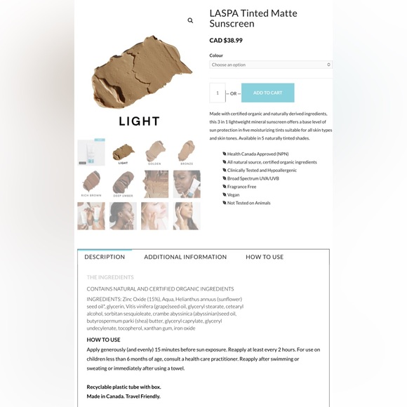 LaSpa SPF20 Fluid Matte Foundation (Light) 1.7oz/50g - Picture 2 of 2